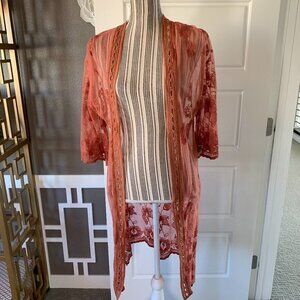 Forever 21 Sheer Lace Kimono
